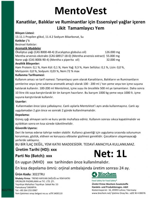 Mentovest - 1 Lt